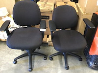 2x bureau stoelen met wielen, zwart - afbeelding 6 van  6