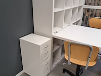 2x bureauset ikea, wit - afbeelding 2 van  11