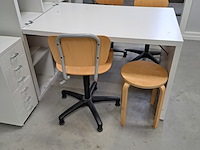 2x bureauset ikea, wit - afbeelding 3 van  11