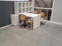 2x bureauset ikea, wit - afbeelding 4 van  11
