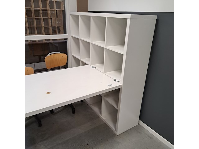 2x bureauset ikea, wit - afbeelding 5 van  11