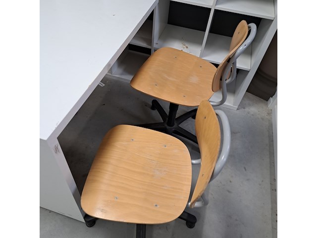2x bureauset ikea, wit - afbeelding 10 van  11