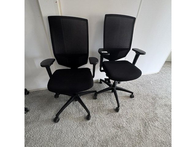 2x bureaustoel dauphin, zwart - afbeelding 1 van  4
