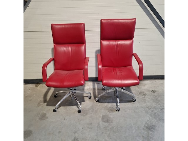 2x bureaustoel, rood - afbeelding 1 van  10