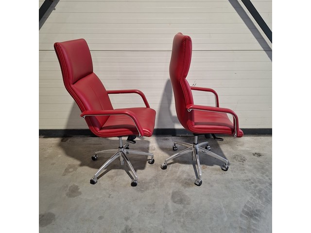 2x bureaustoel, rood - afbeelding 3 van  10