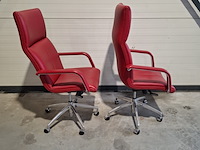 2x bureaustoel, rood - afbeelding 3 van  10