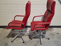 2x bureaustoel, rood - afbeelding 5 van  10
