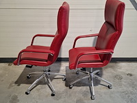 2x bureaustoel, rood - afbeelding 3 van  10