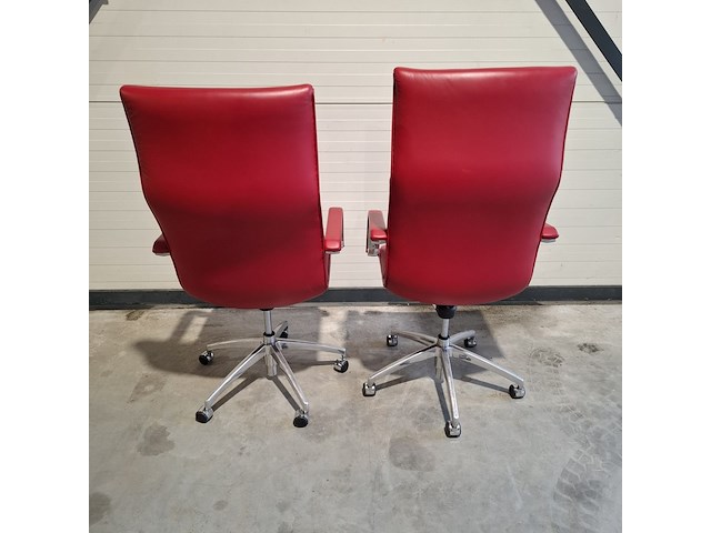2x bureaustoel, rood - afbeelding 5 van  10