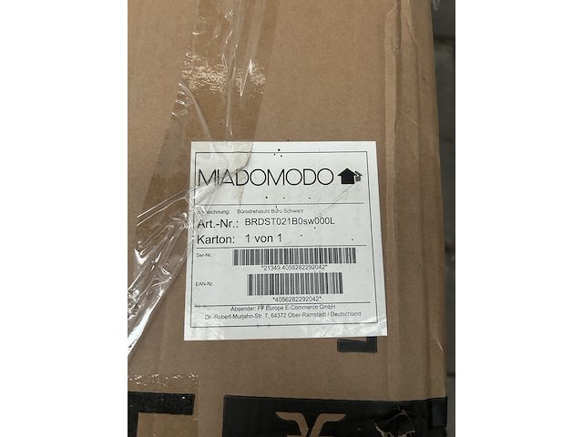 2x bureaustoel zwart miadomodo, brdst021b0sw000l - afbeelding 3 van  5