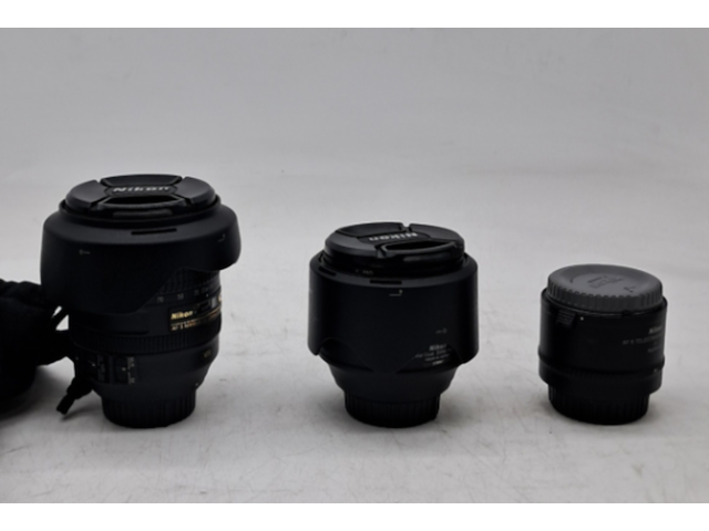 2x camera lens en 1x teleconverter, nikon, o.a. af-s nikkor 58mm 1:1.4g - afbeelding 1 van  10