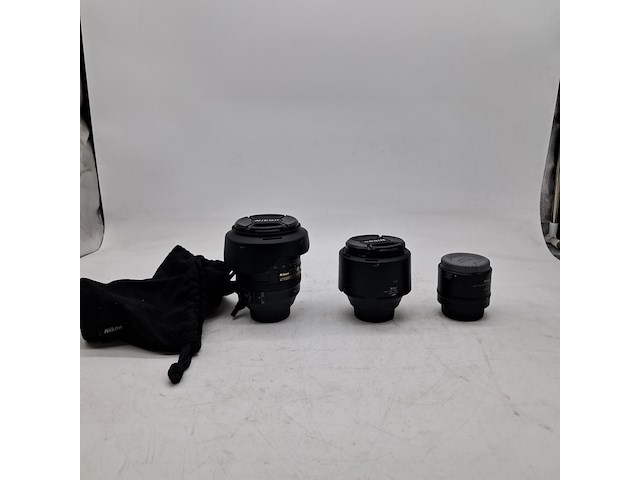 2x camera lens en 1x teleconverter, nikon, o.a. af-s nikkor 58mm 1:1.4g - afbeelding 2 van  10