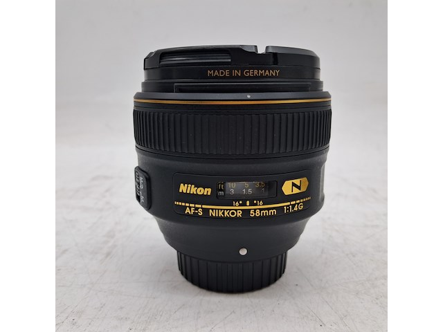 2x camera lens en 1x teleconverter, nikon, o.a. af-s nikkor 58mm 1:1.4g - afbeelding 6 van  10