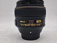 2x camera lens en 1x teleconverter, nikon, o.a. af-s nikkor 58mm 1:1.4g - afbeelding 2 van  9