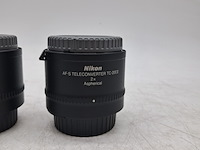 2x camera lens en 3x teleconverter, nikon, o.a. af-s micro nikkor 105mm 1:2.8g ed - afbeelding 5 van  13
