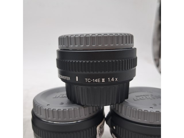 2x camera lens met 7x diverse teleconverters, nikon, o.a. af-s niikor 58mm 1:1.4g - afbeelding 2 van  10