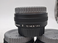 2x camera lens met 7x diverse teleconverters, nikon, o.a. af-s niikor 58mm 1:1.4g - afbeelding 2 van  10