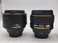 2x camera lens met 7x diverse teleconverters, nikon, o.a. af-s niikor 58mm 1:1.4g - afbeelding 3 van  10