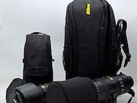 2x camera lens, nikkon, af-s nikkor 180-400mm 1:4 tc1.4 fl ed vr/af-s nikkor 500mm 1:5.6e pf ed