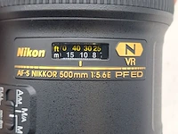 2x camera lens, nikkon, af-s nikkor 180-400mm 1:4e tc1.4 fl ed vr/ af-s nikkor 500mm 1:5.6 pf ed - afbeelding 4 van  20