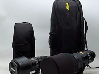 2x camera lens, nikkon, af-s nikkor 180-400mm 1:4e tc1.4 fl ed vr/ af-s nikkor 500mm 1:5.6 pf ed