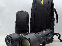 2x camera lens, nikkon, af-s nikkor 180-400mm 1:4e tc1.4 fl ed vr/af-s nikkor 500mm 1:5.6e pf ed