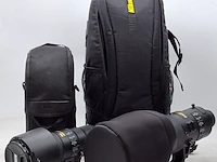 2x camera lens, nikkon, af-s nikkor 180-400mm 1:4e tc1:4 fl ed vr/af-s nikkor 500mm 1:5.6e pf ed