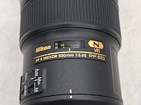 2x camera lens, nikkon, af-s nikkor 180-400mm 1:4e tc1:4 fl ed vr/af-s nikkor 500mm 1:5.6e pf ed - afbeelding 5 van  19