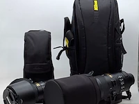 2x camera lens, nikkon, af-s nikkor 180-400mm 1:4e tc1:4 fl ed vr/af-s nikkor 500mm 1:5.6e pf ed