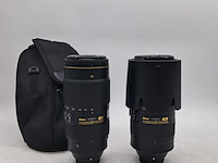 2x camera lens, nikon, af-s nikkor 80-400mm 1:4.5-5.6g ed