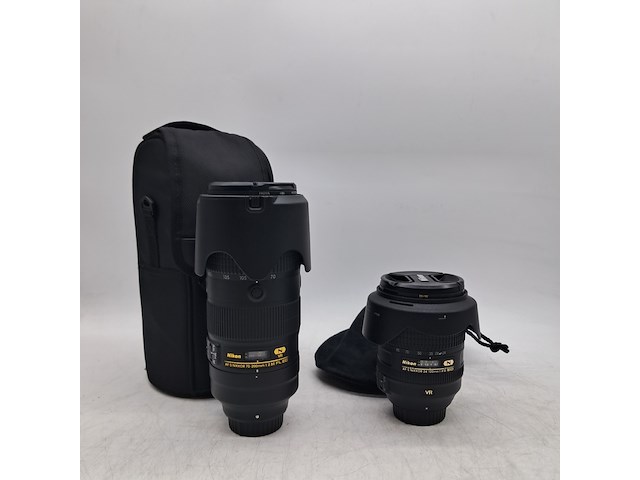 2x camera lens, nikon, o.a. af-s nikkor 70-200mm 1:2.8e fl ed - afbeelding 1 van  9
