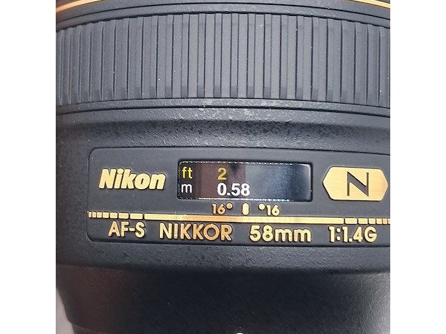 2x cameralens, nikon, af-s nikkor 58mm 1:1 4g - afbeelding 3 van  13