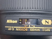 2x cameralens, nikon, af-s nikkor 58mm 1:1 4g - afbeelding 3 van  13