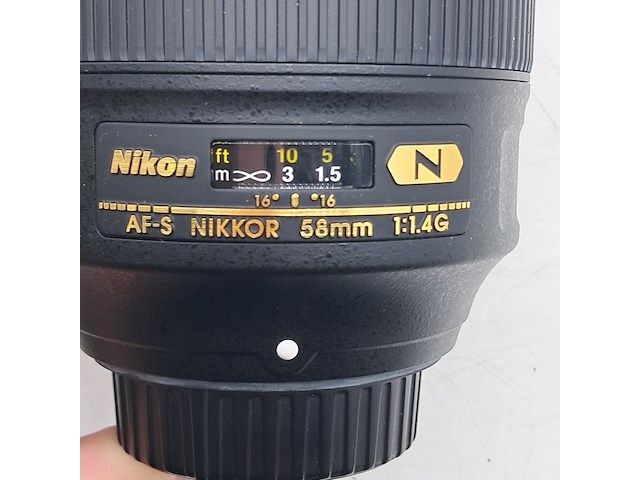 2x cameralens, nikon, af-s nikkor 58mm 1:1 4g - afbeelding 9 van  13