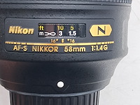 2x cameralens, nikon, af-s nikkor 58mm 1:1 4g - afbeelding 9 van  13