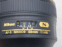 2x cameralens, nikon, af-s nikkor 58mm 1:1.4 g - afbeelding 8 van  11