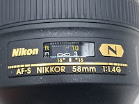 2x cameralens, nikon, af-s nikkor 58mm 1:1.4 g - afbeelding 11 van  11