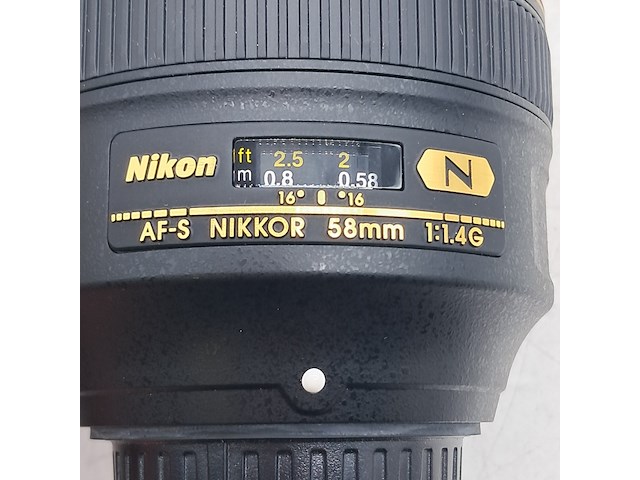 2x cameralens, nikon, af-s nikkor 58mm 1:1.4g - afbeelding 7 van  11
