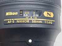 2x cameralens, nikon, af-s nikkor 58mm 1:1.4g - afbeelding 7 van  11