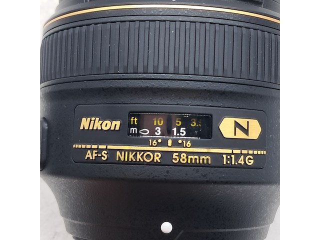 2x cameralens, nikon, af-s nikkor 58mm 1:1.4g - afbeelding 6 van  11