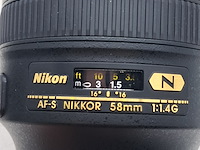 2x cameralens, nikon, af-s nikkor 58mm 1:1.4g - afbeelding 6 van  11