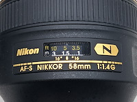 2x cameralens, nikon, af-s nikkor 58mm 1:1.4g - afbeelding 10 van  11