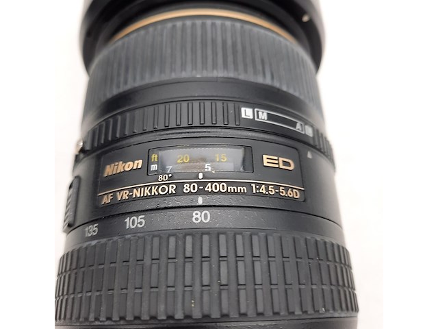 2x cameralens, nikon, af vr-nikkor 80-400mm 1:4.5-5.6d ed vr - afbeelding 7 van  12