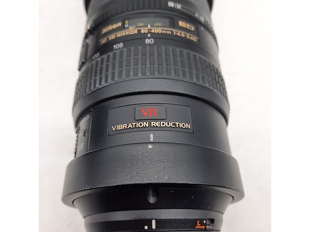 2x cameralens, nikon, af vr-nikkor 80-400mm 1:4.5-5.6d ed vr - afbeelding 8 van  12