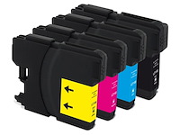 2x cartridge multipack recycleclub, lc1100, zwart, cyaan, magenta, geel - afbeelding 2 van  2