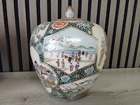 2x chinese vazen met deksel met keurmerk - afbeelding 2 van  5