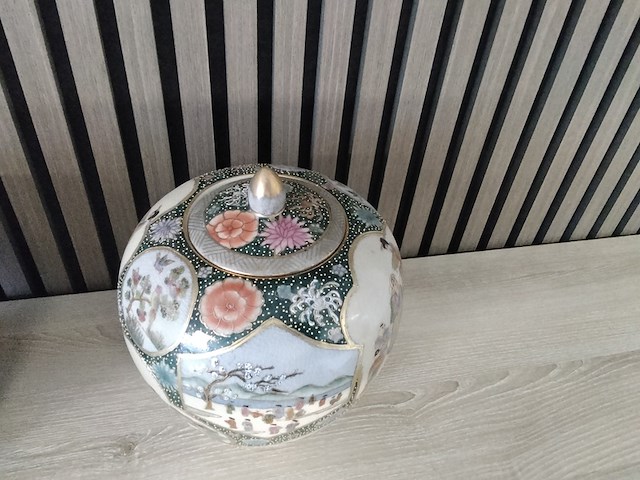 2x chinese vazen met deksel met keurmerk - afbeelding 3 van  5