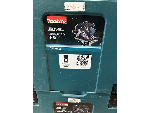 2x circkelzaag in koffer, 1x lader makita, dhs630zj - afbeelding 3 van  4