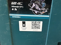 2x circkelzaag in koffer, 1x lader makita, dhs630zj - afbeelding 3 van  4