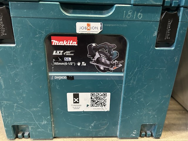 2x circkelzaag in koffer, 1x lader makita, dhs630zj - afbeelding 4 van  4